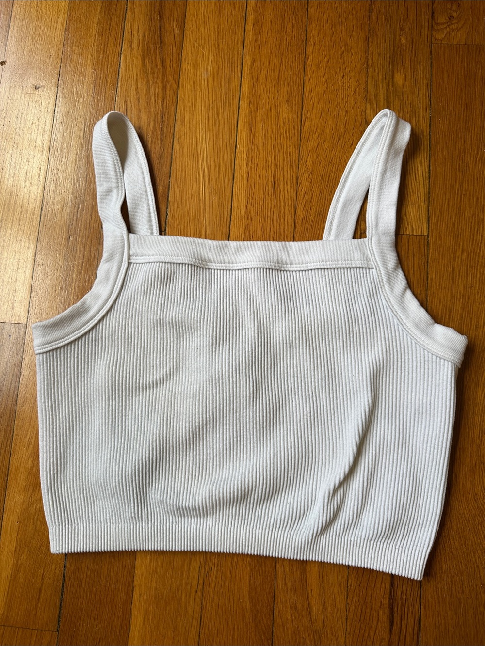 Cotton On M/L white ribbed tank top